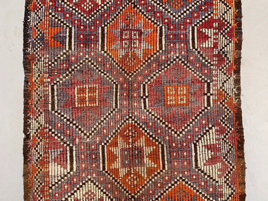 Vintage Turkish kilim rug 150x92 cm wool kelim, medium 2489