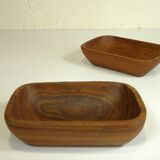 Set of 6 teak bowls 15 x 10