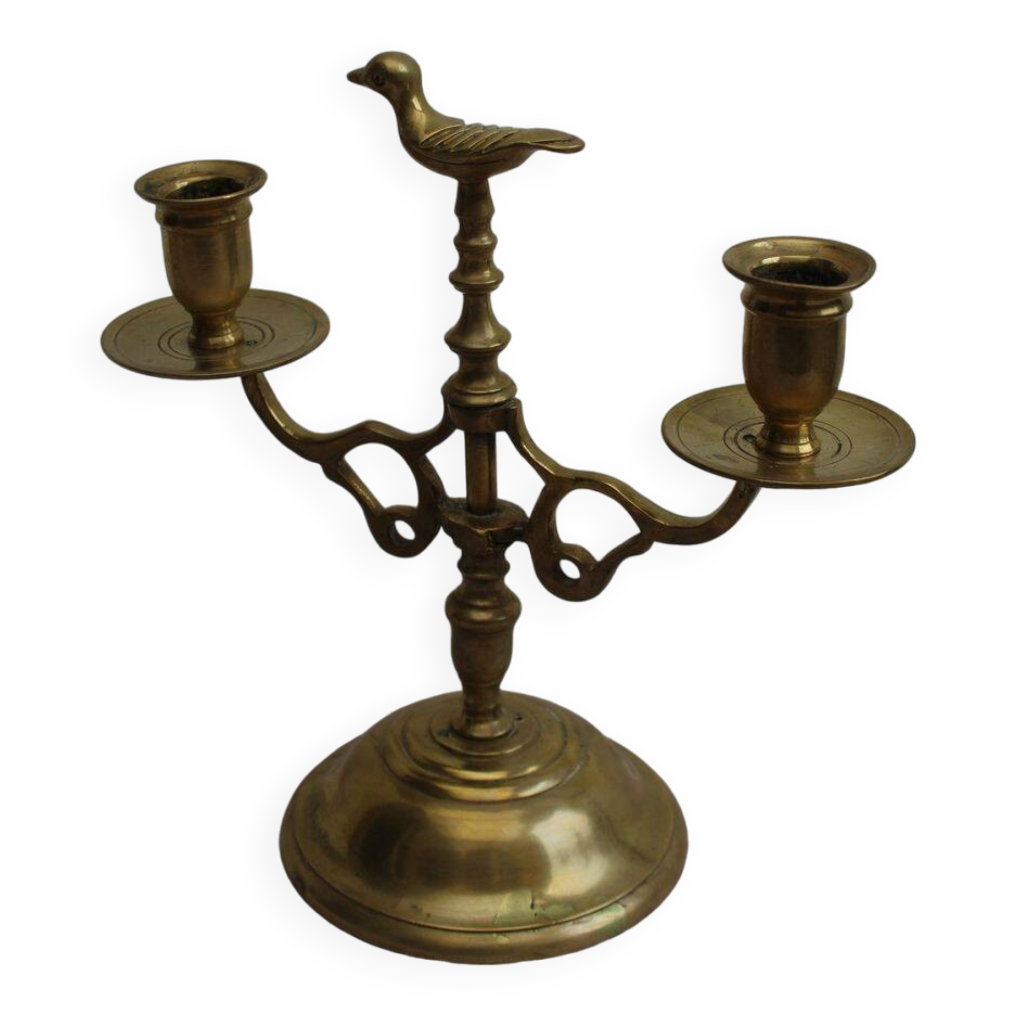 Gilded brass candlestick