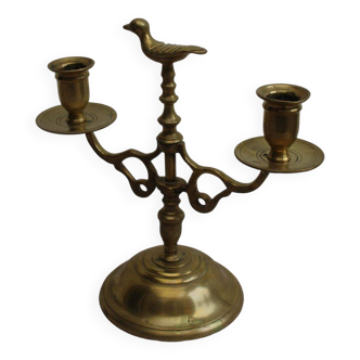 Gilded brass candlestick