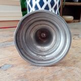 Antique candle holder in pewter and brass