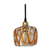 Amber blown glass suspension