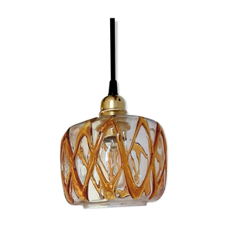 Amber blown glass suspension