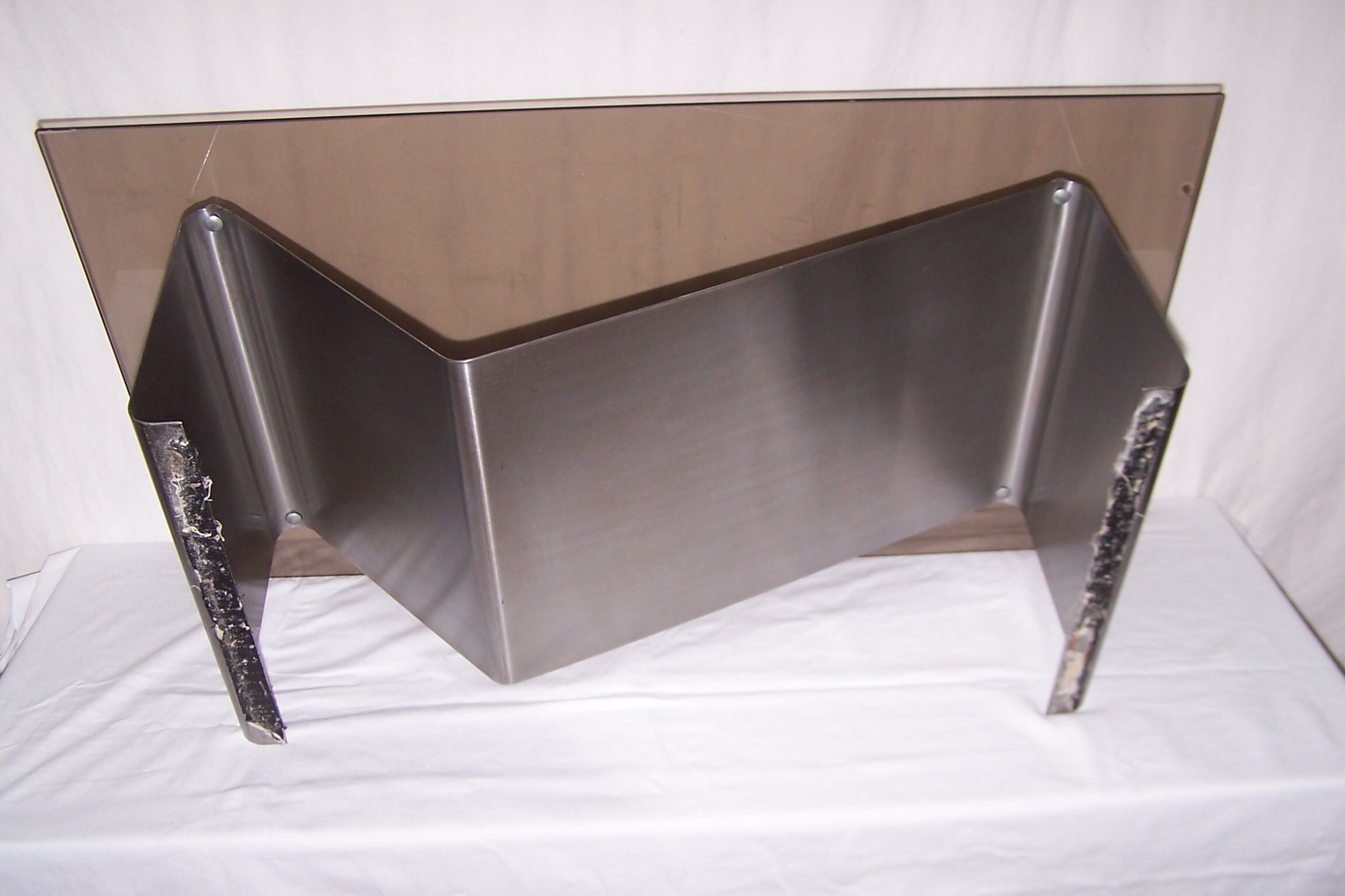 Stainless steel coffee table years 70