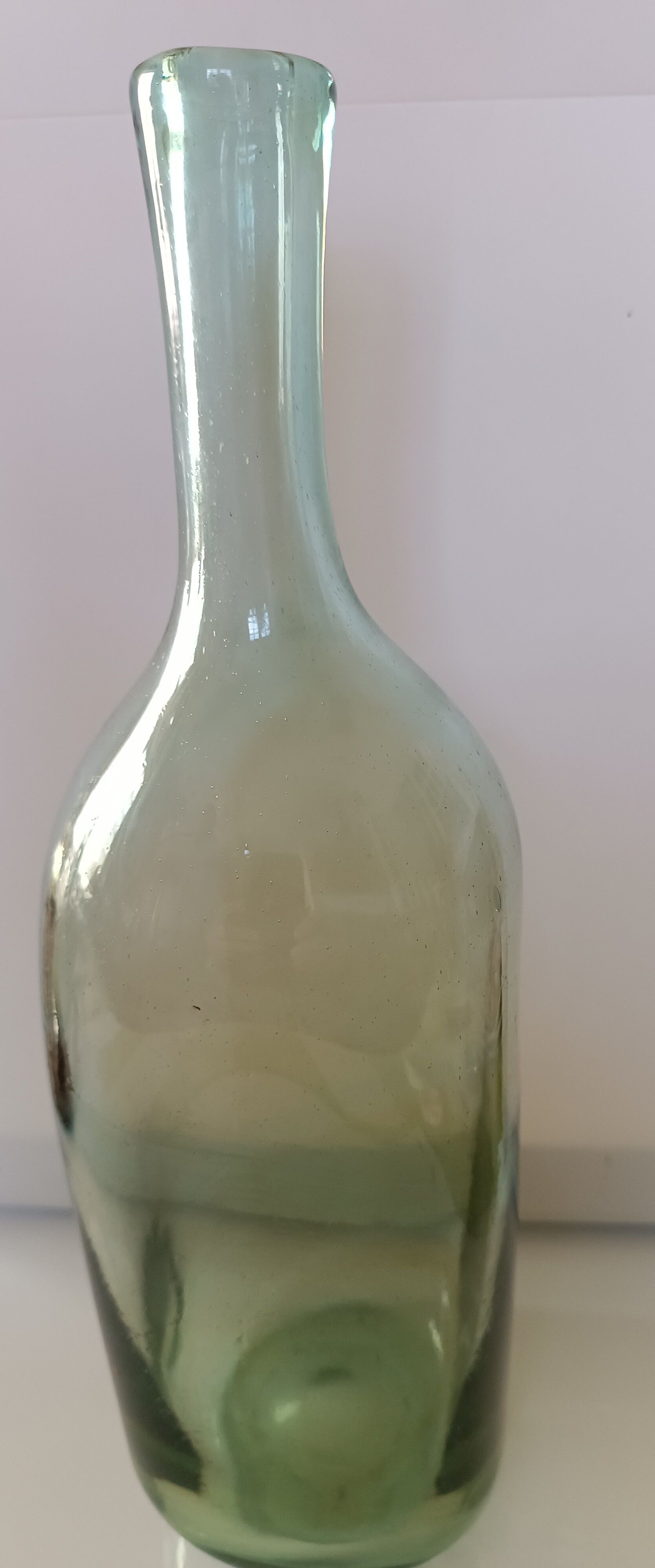Vase signed Claude Morin Dieulefit crazy bottle