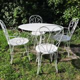 Wrought iron garden furniture