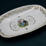 Small Dish, Ravier, Butter Dish or Empty Pocket in French Porcelain - Fragonard style pattern - 18th century