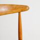 EIGHT WOODEN HANS J WEGNER "HEART / 4103" DINING CHAIRS, 1950s