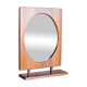 Round wall mirror with teak shelf by Pedersen & Hansen