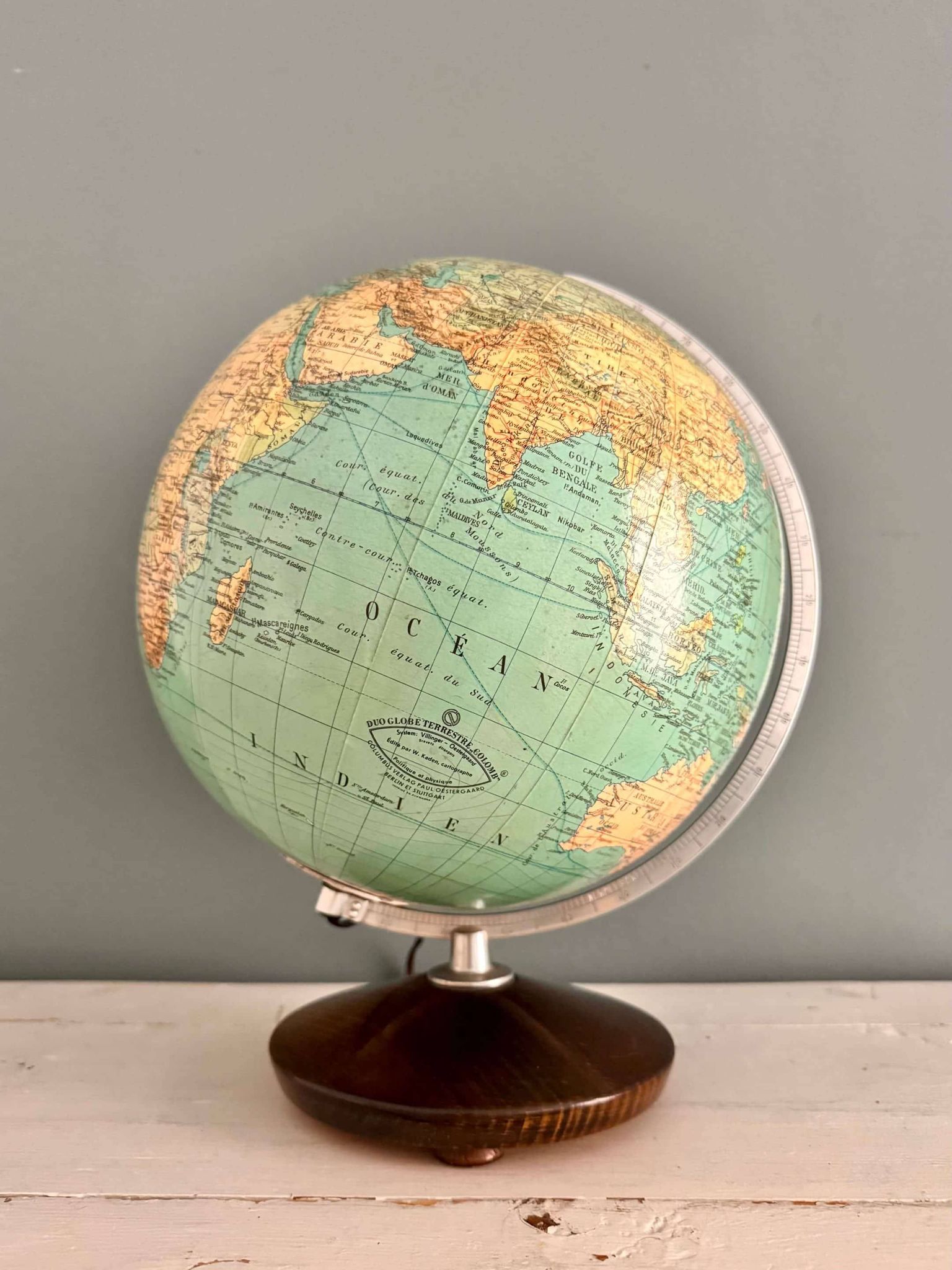 “Columbus” terrestrial globe duo, circa 1960