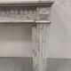 Louis XVI Style Fireplace in White Veined Carrara Marble, 19th Century