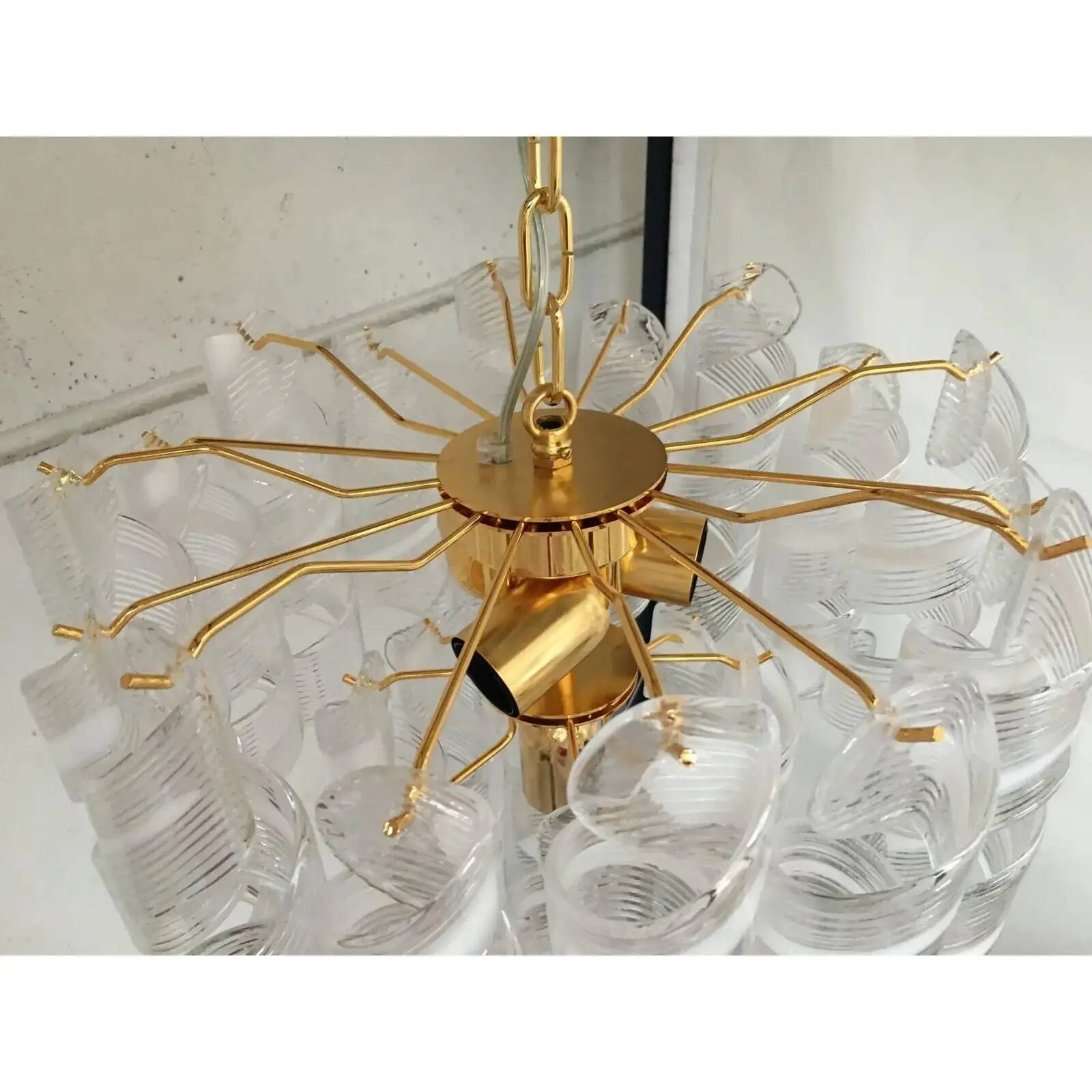 Murano Glass Virgola Chandelier by Simoeng