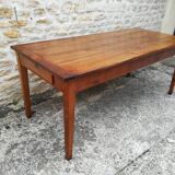 Farm table in solid cherry tree