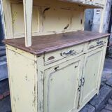 Buffet double patine  jaune tendre