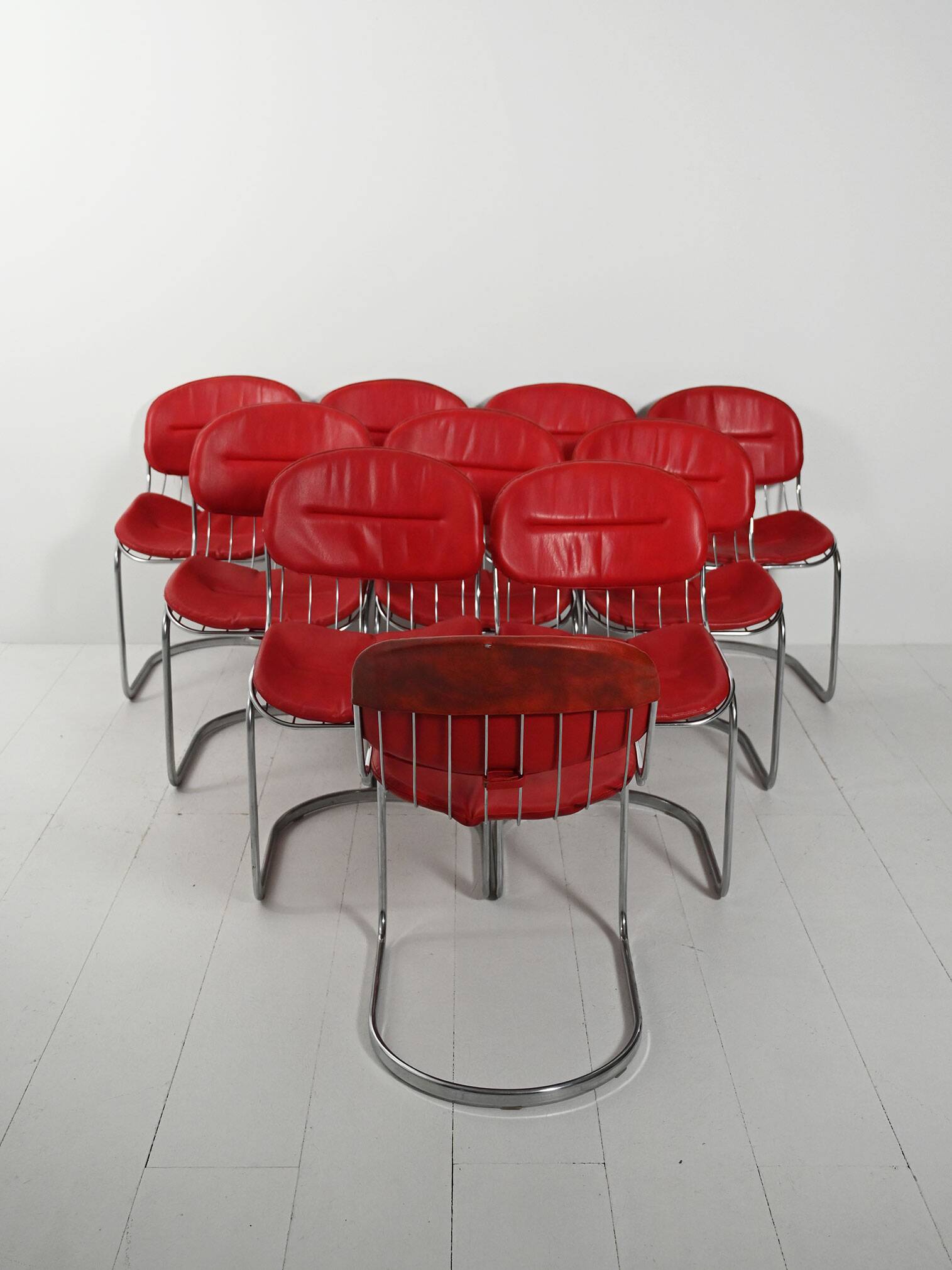 Ten 1970s chairs attributed to Gastone Rinaldi