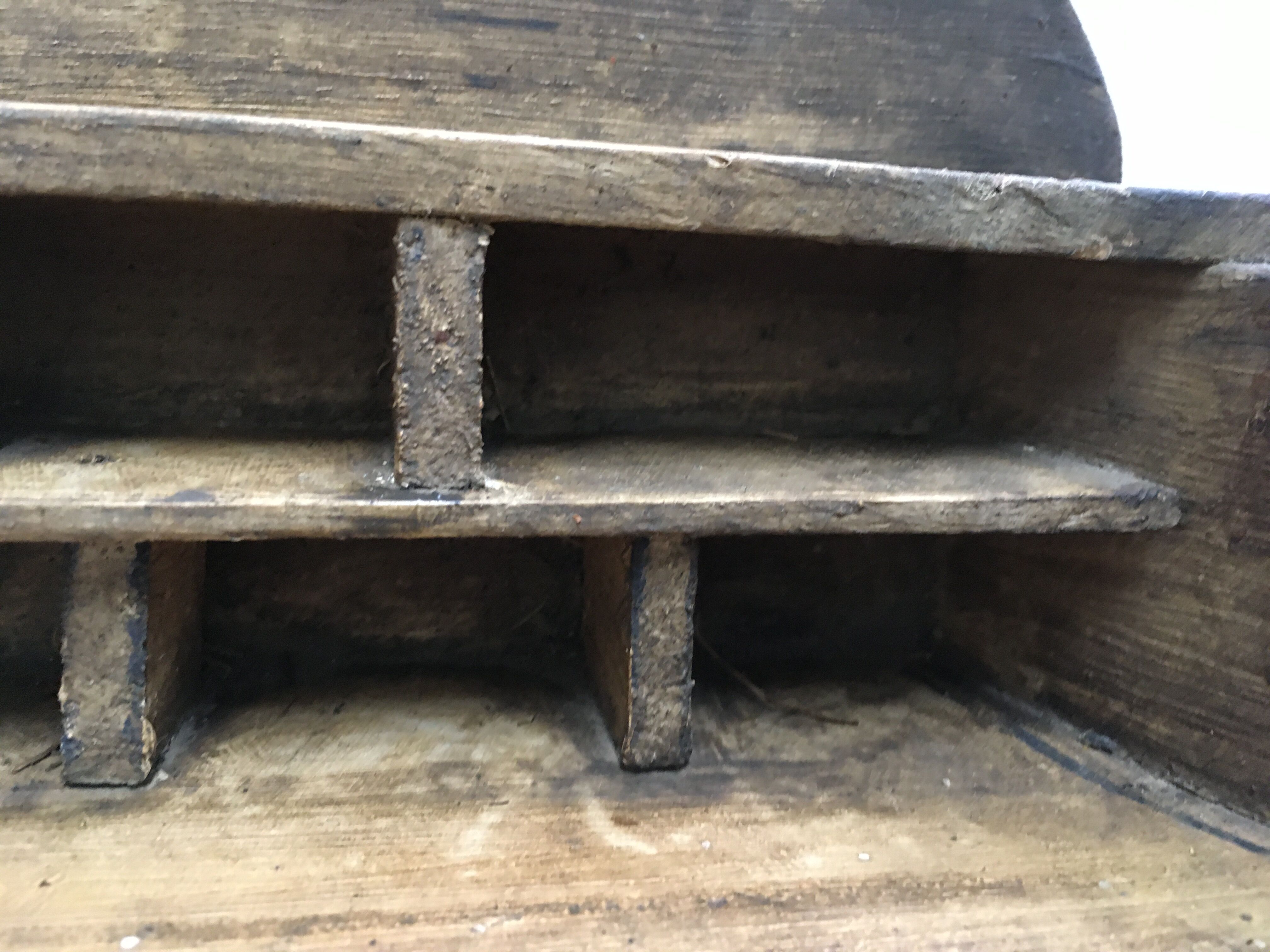 Shelf antique wooden grocery store
