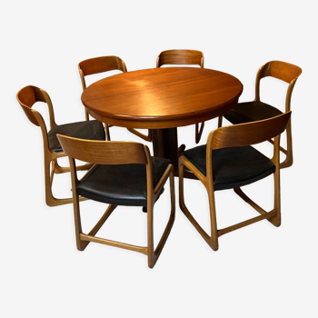 Baumann dining table and its 6 chairs