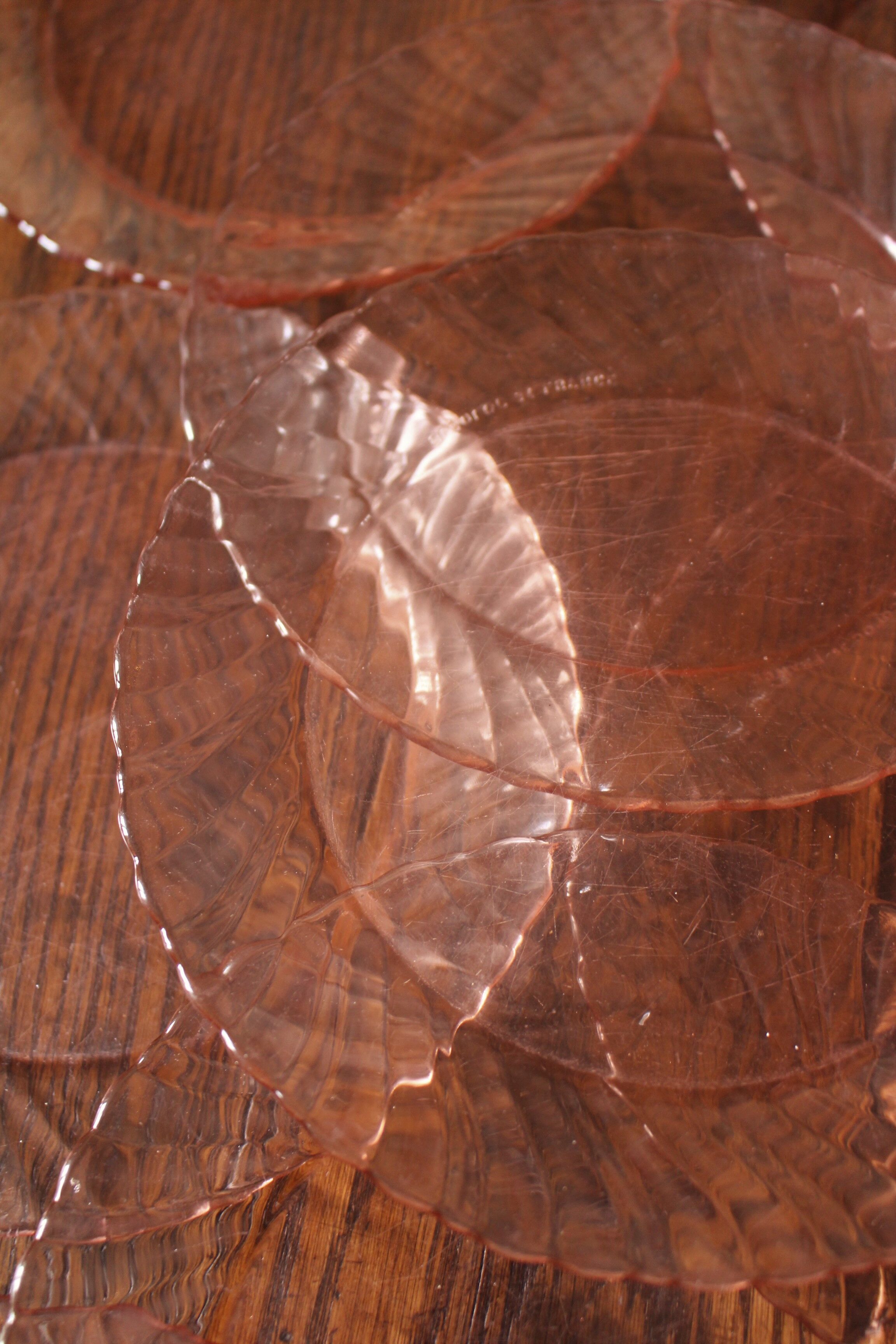 Lot 11 flat plates Rosaline Arcoroc