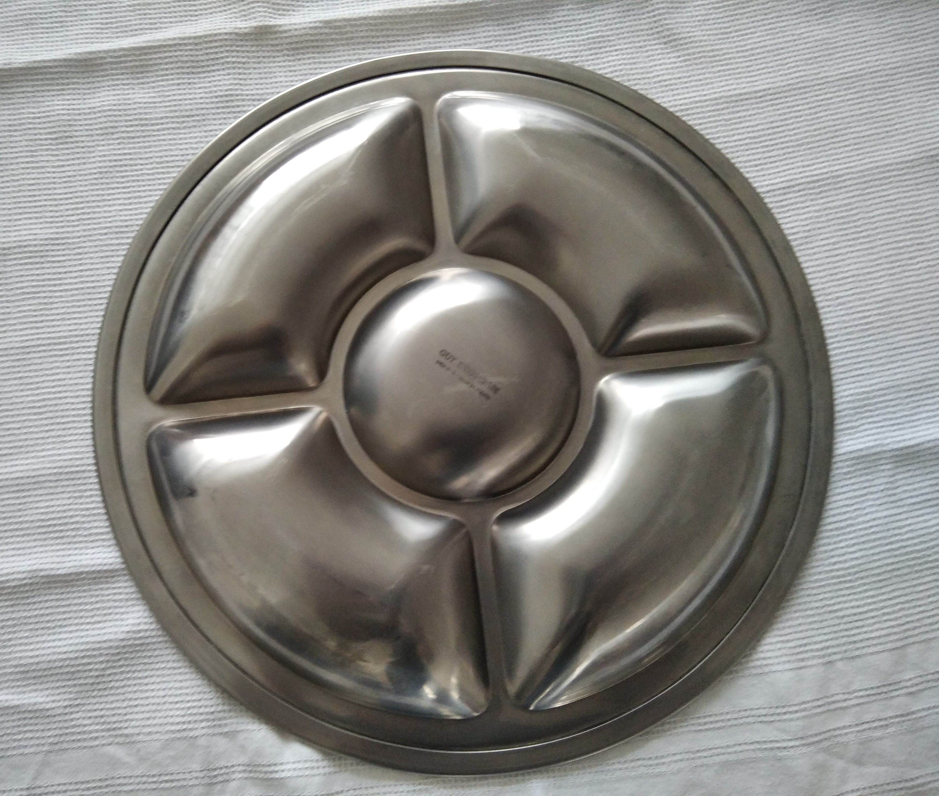 Round dish 5 compartments Guy Degrenne collection Manoir