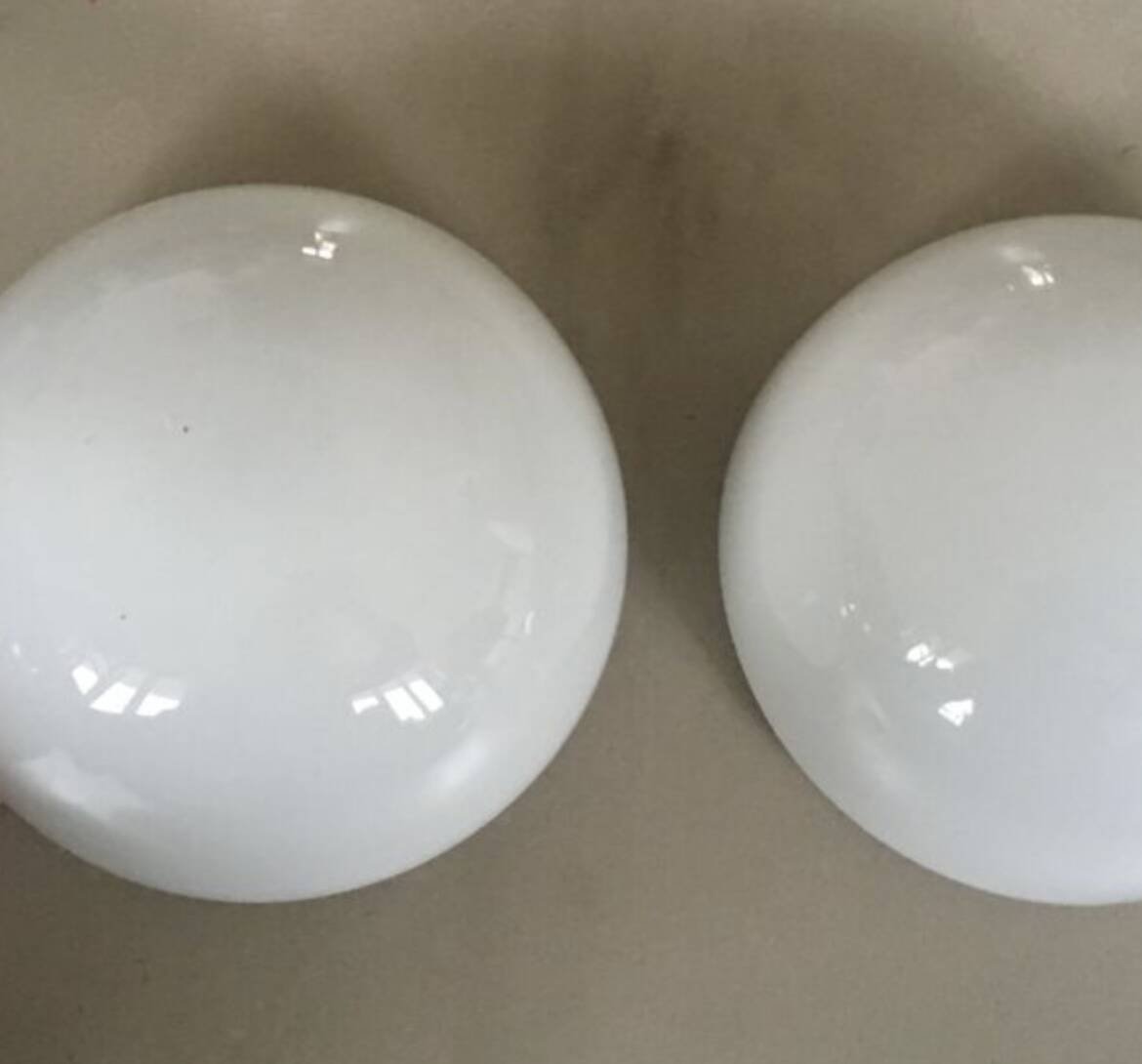 Set of 2 opaline wall lights D15cm