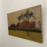 Ancient landscape - oil on canvas