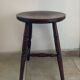 Tabouret quadripode rustique en bois des années 1970/80