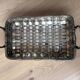 Woven silver-plated metal basket.