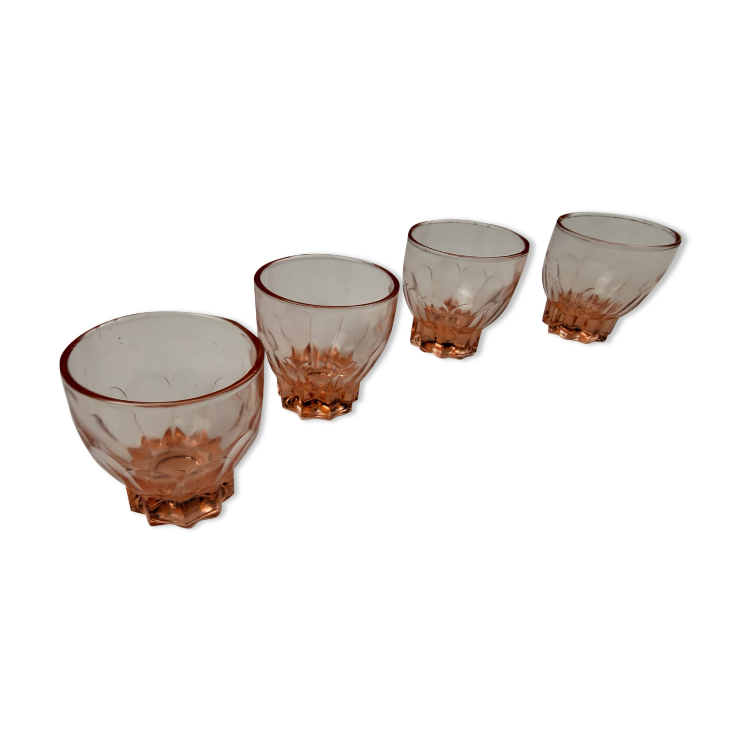 4 verres rose