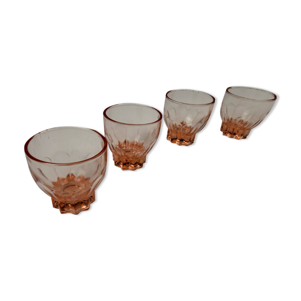 4 verres rose