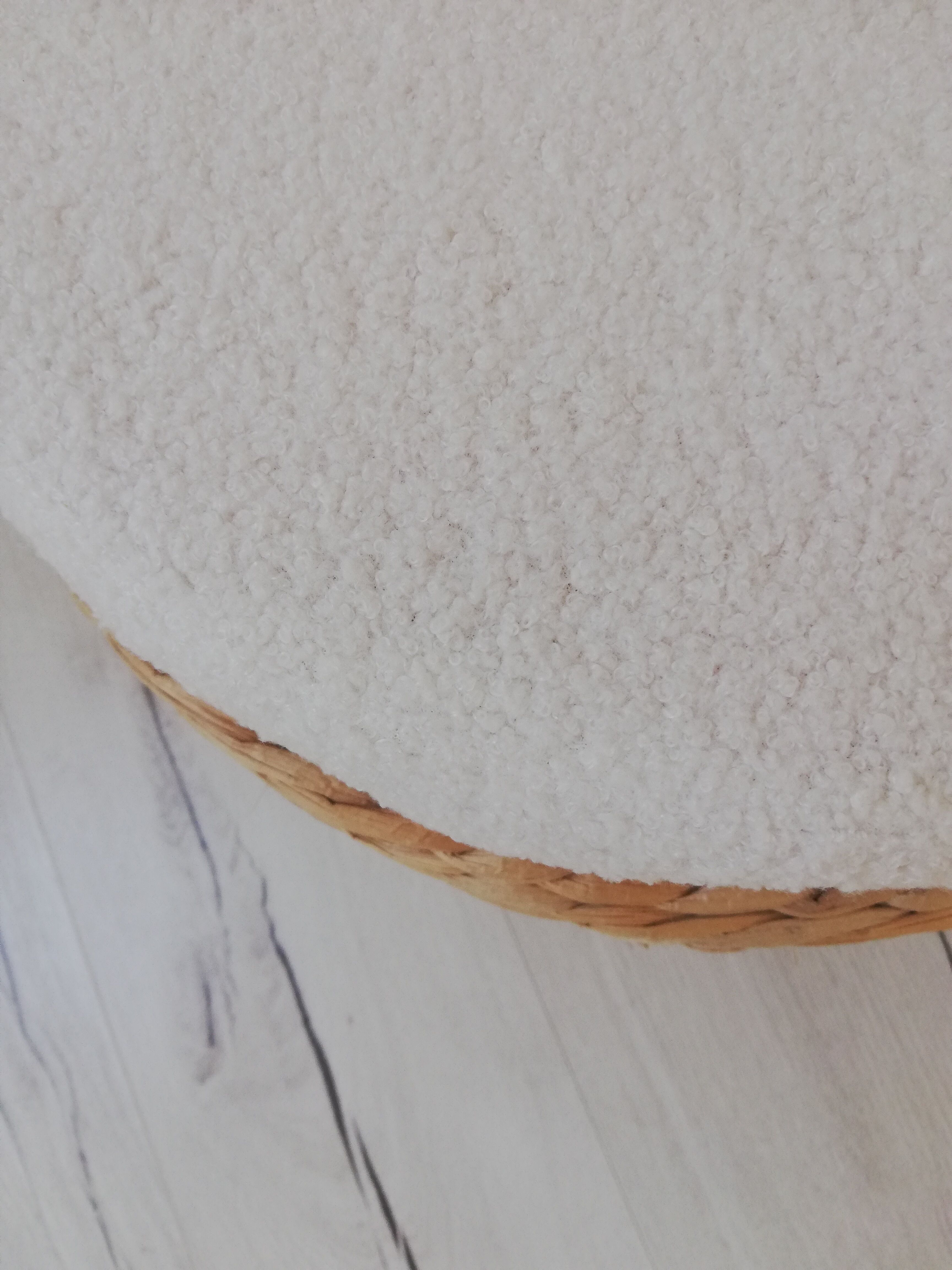 Fabric pouf buckle, end of sofa