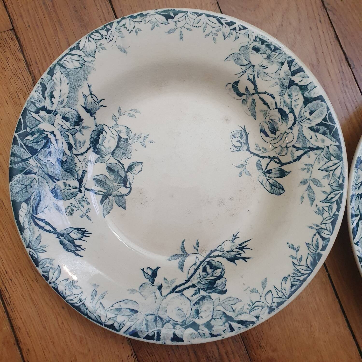 2 deep plates Terre de Fer Gien