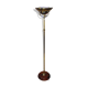 Golden brass halogen lamp and italian relco wood