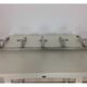 Industrial wall coat rack 5 aluminum hooks