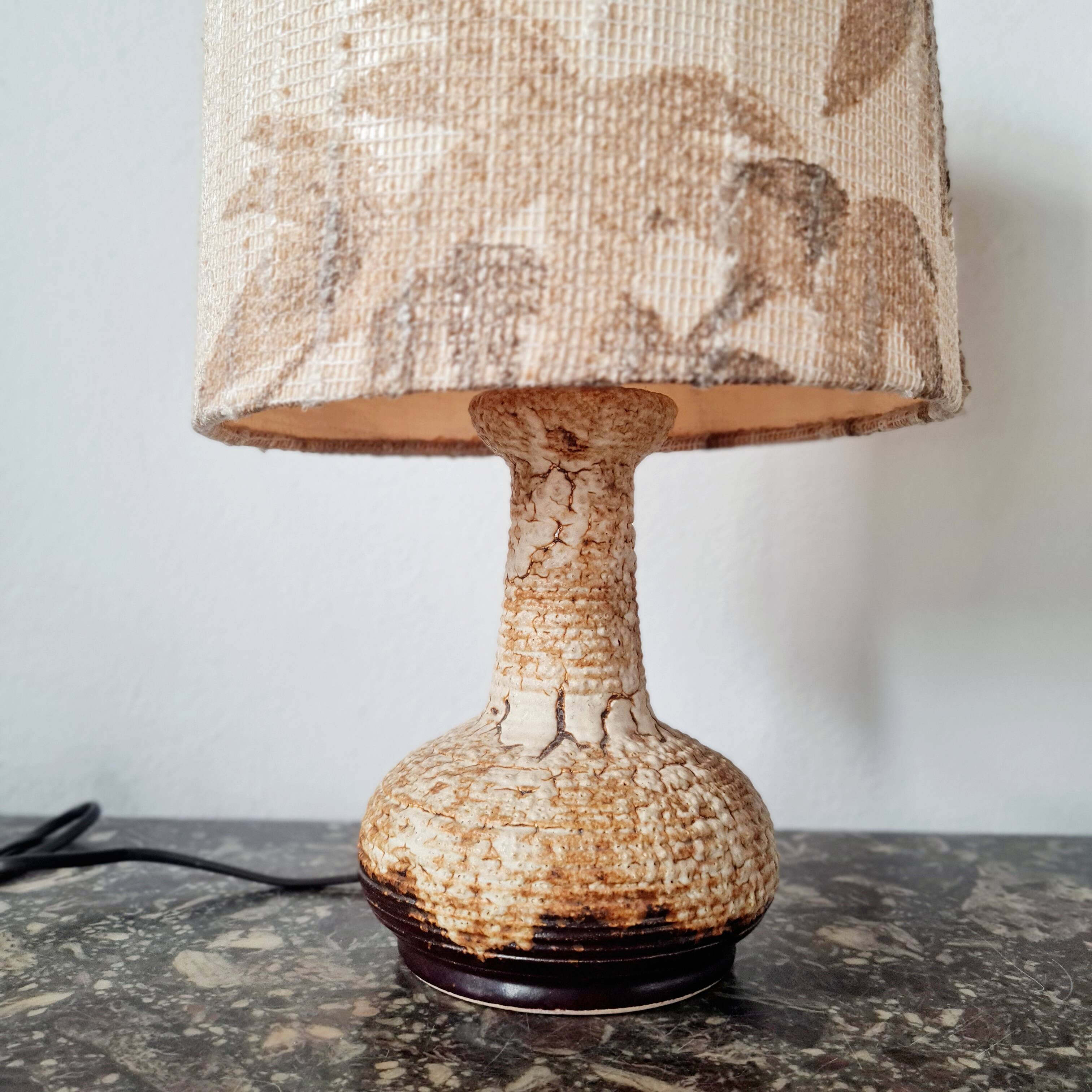 Vintage lamp with textured shade