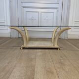 Table basse fausse défense d’éléphant, 1970s
