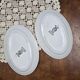 Set of 2 Sarreguemines and Digoin dishes in the Sousse model, Scottish pattern.