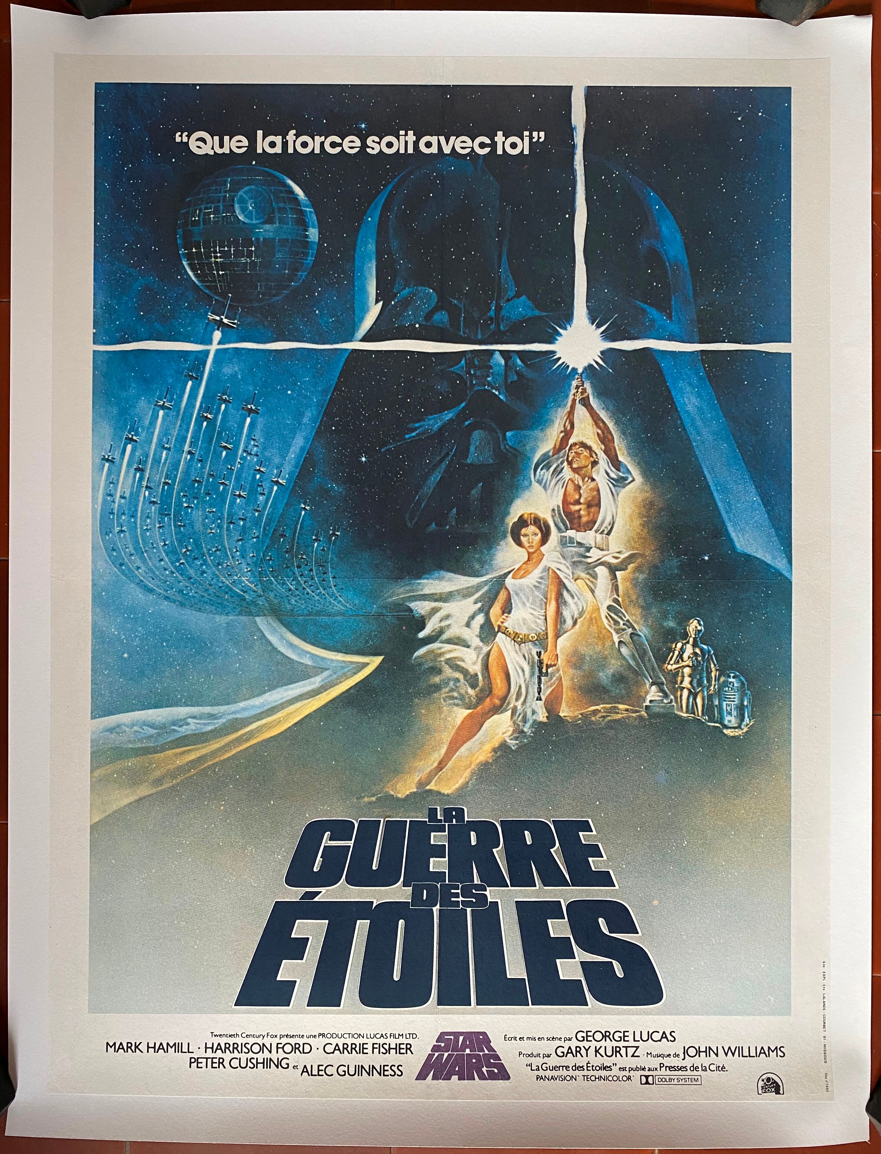 Original movie poster canvas "Star Wars" Star Wars 60x80cm 1977