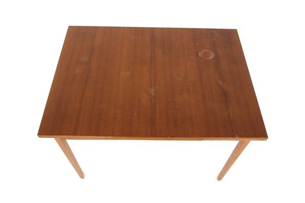 Table de salle à manger ''portefeuille'' en teck, Suède, 1960