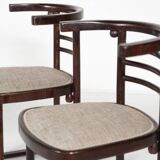 Set of 2 armchairs designed by Joseph Hoffman, Fledermaus