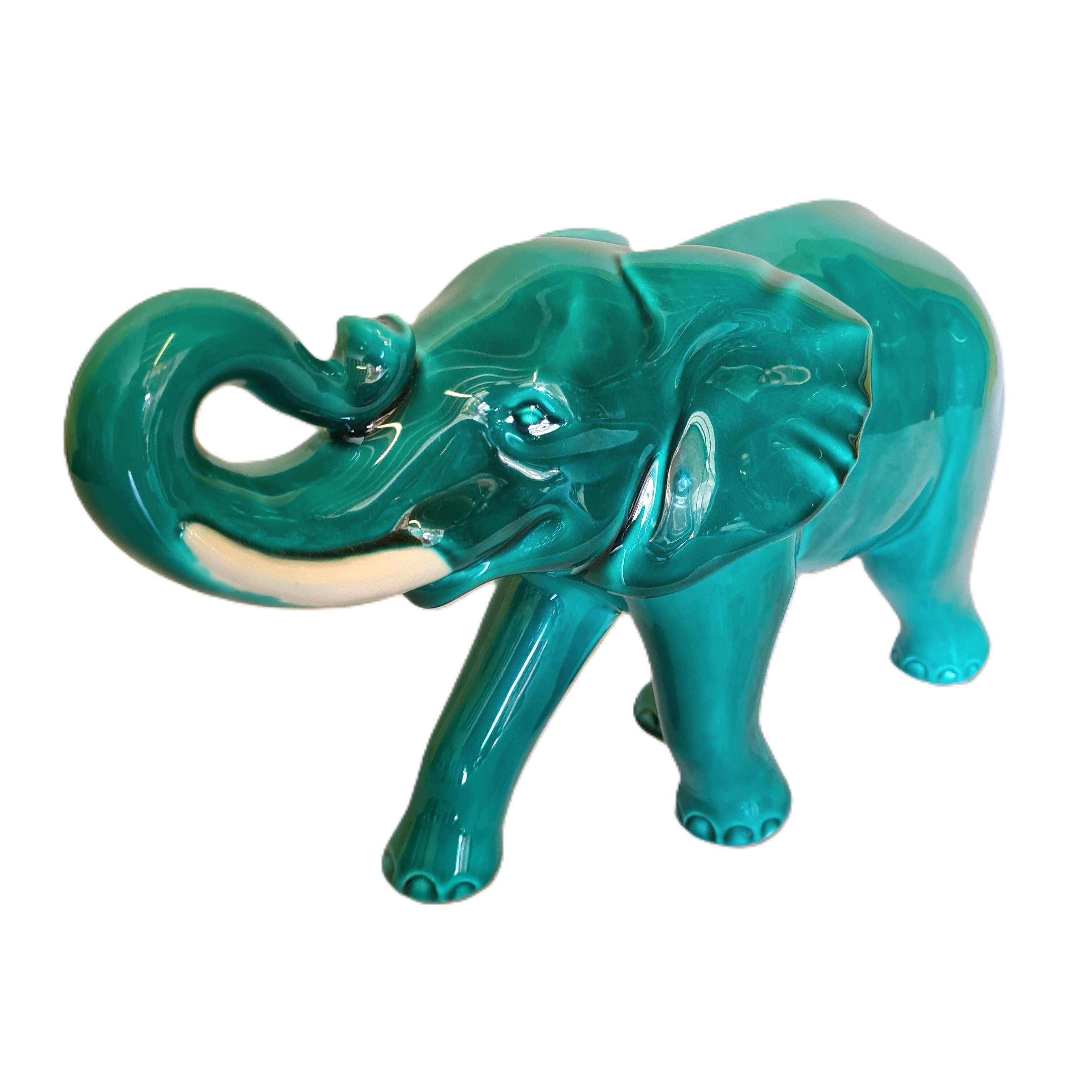 Statue d'éléphant en céramique française, années 1960