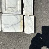 Louis XV style Pompadour fireplace in white marble