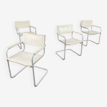 Ensemble de 4 chaises Cantilever style Matteo Grassi