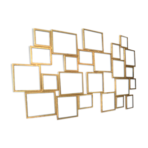 Miroir en métal doré - feuille