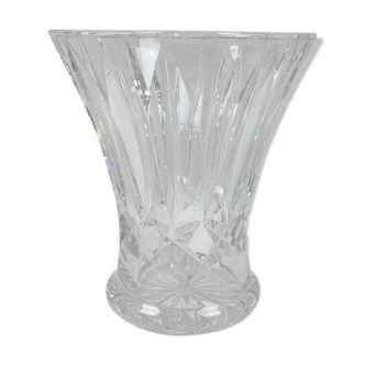 Transparent crystal vase tulip shape