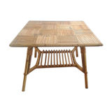 Table low rattan bamboo