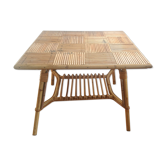 Table low rattan bamboo