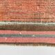 Tapis de couloir bohème cramoisi et gris 3x11, fait main en laine turque, 93x342 cm