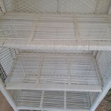 White rattan shelf
