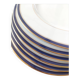 Six blue and gold Limoges porcelain dinner plates
