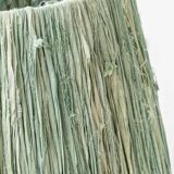 Art Deco Japonisme ceramic table lamp, 1928, new silk sari ribbon lampshade.